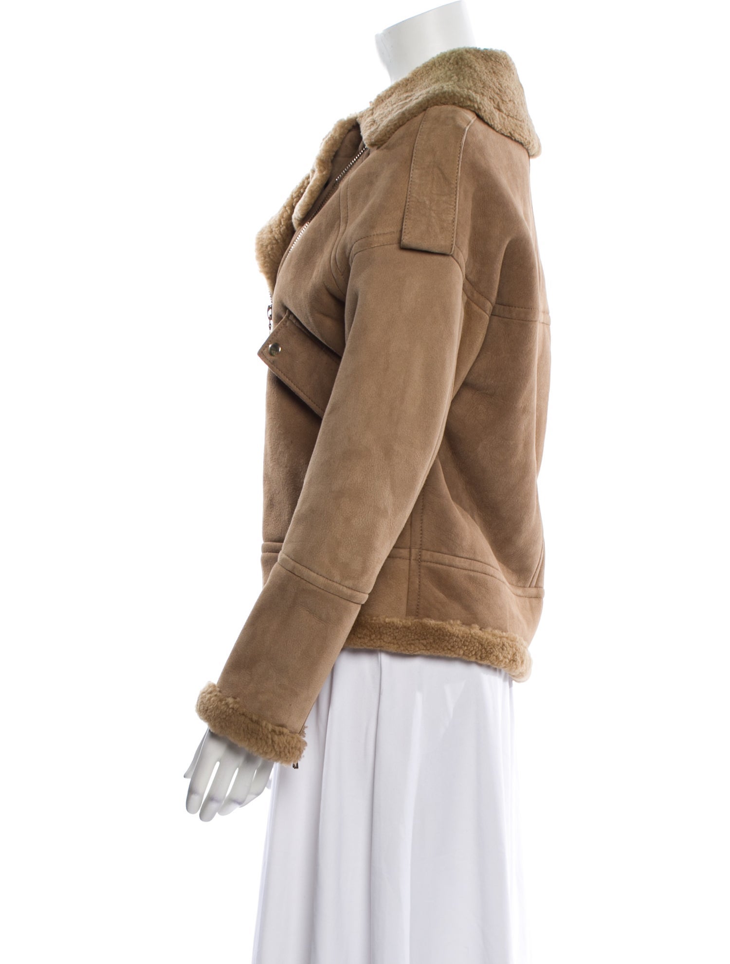 Yves Salomon Lamb Leather Biker Jacket