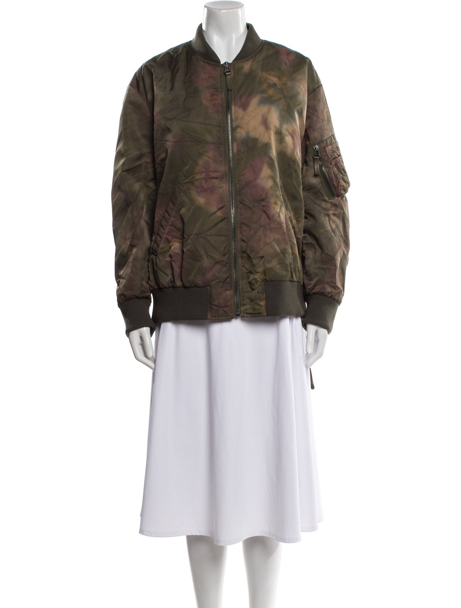 Army by Yves Salomon Printed Bomber Jacket