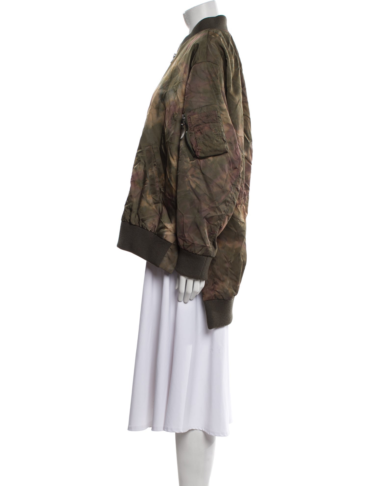 Army by Yves Salomon Printed Bomber Jacket