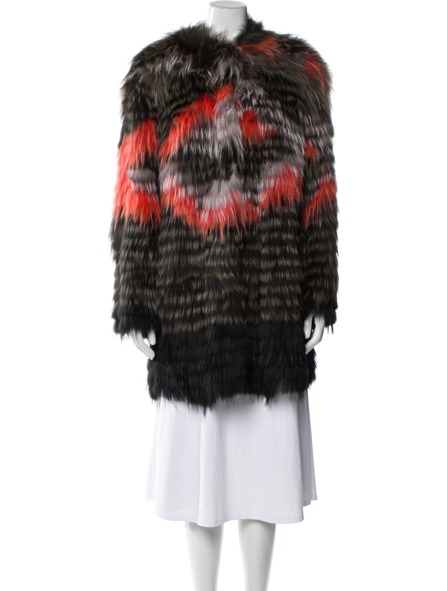 Yves Salomon Printed Fur Jacket