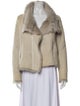 Yves Salomon Lamb Leather Faux Fur Jacket