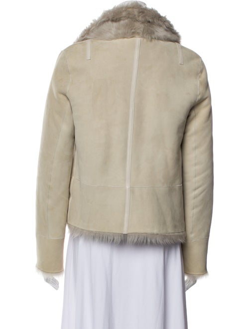 Yves Salomon Lamb Leather Faux Fur Jacket