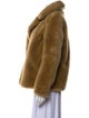 Yves Salomon Wool Faux Fur Jacket