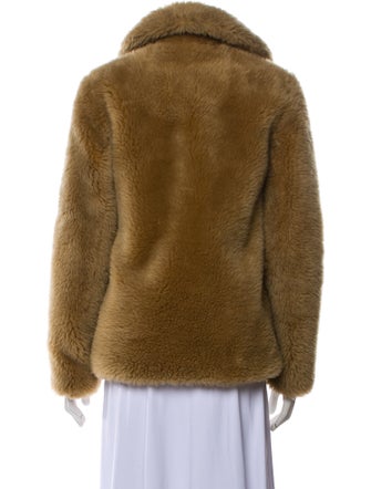Yves Salomon Wool Faux Fur Jacket