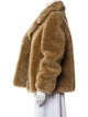 Yves Salomon Wool Faux Fur Coat