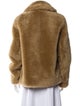 Yves Salomon Wool Faux Fur Coat