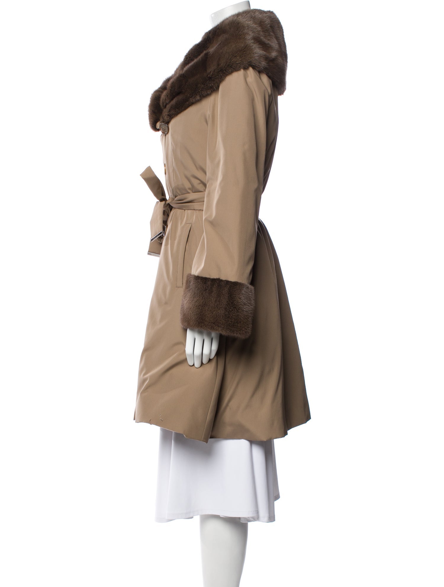 Yves Salomon Faux Fur Coat