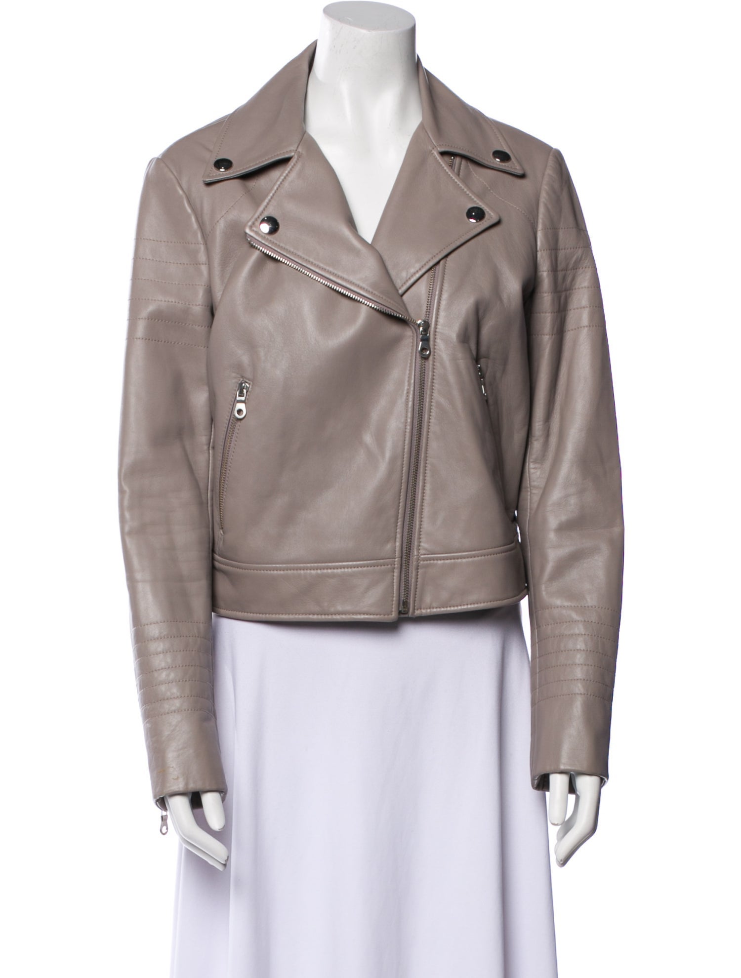 Yves Salomon Lamb Leather Biker Jacket
