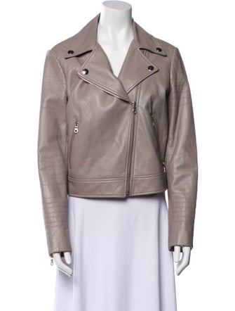 Yves Salomon Lamb Leather Biker Jacket