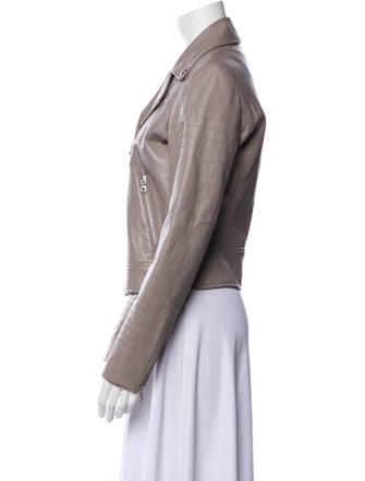 Yves Salomon Lamb Leather Biker Jacket