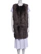 Yves Salomon Lamb Leather Faux Fur Coat