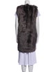 Yves Salomon Lamb Leather Faux Fur Coat