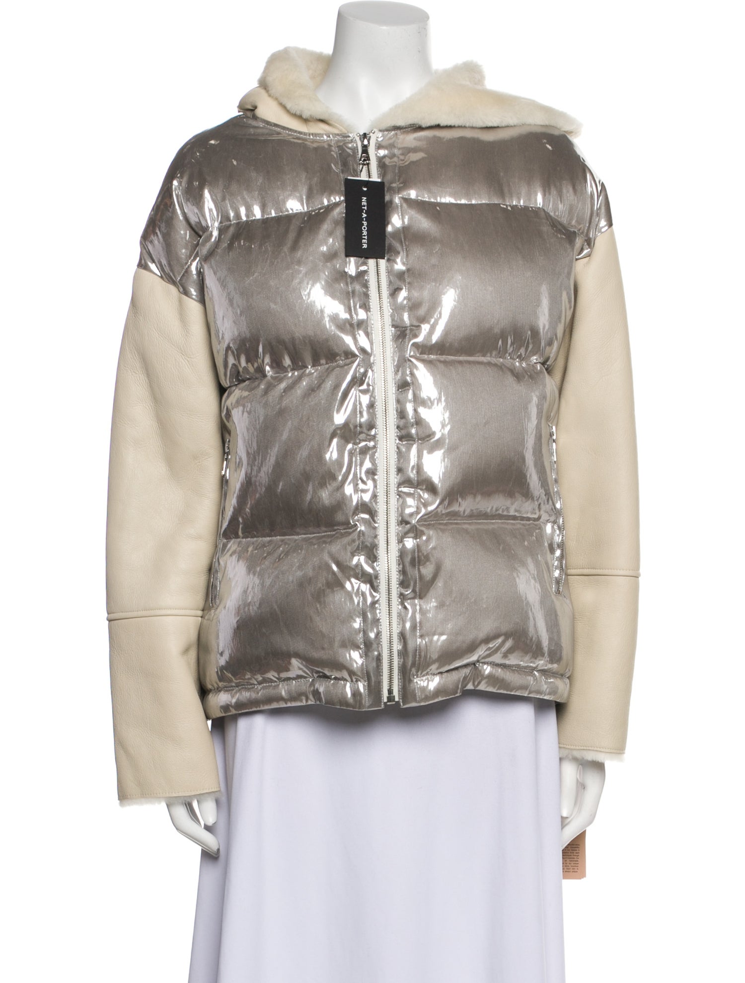 Yves Salomon Lamb Leather Down Jacket w/ Tags