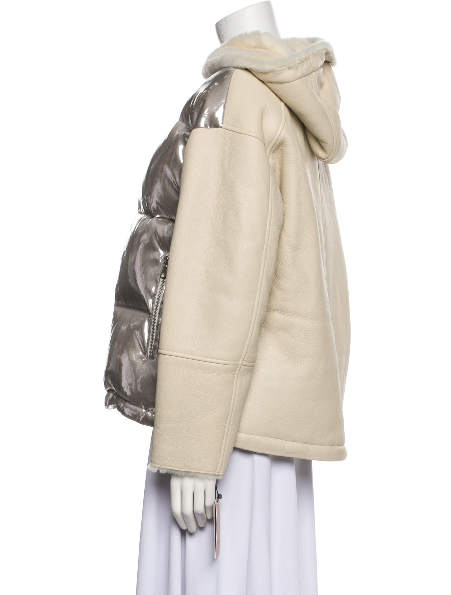 Yves Salomon Lamb Leather Down Jacket w/ Tags