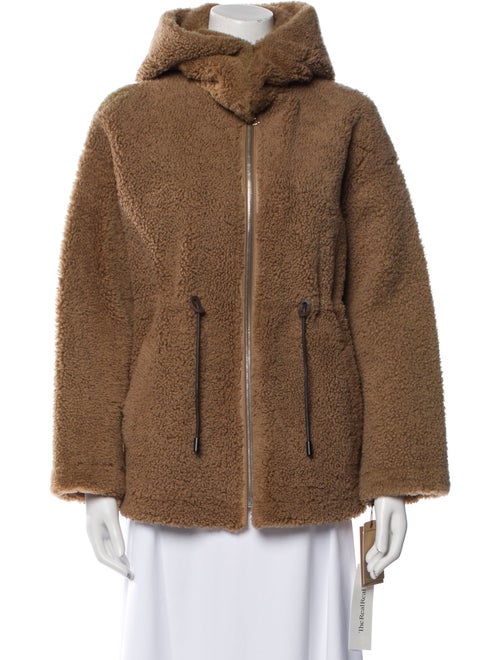 Yves Salomon Lamb Leather Faux Fur Jacket