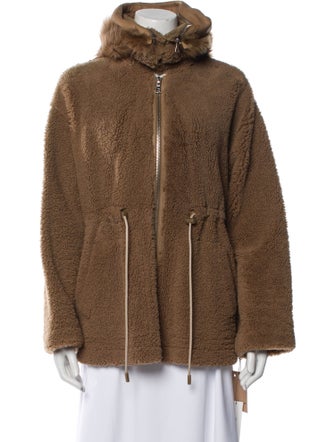 Yves Salomon Lambskin Faux Fur Jacket