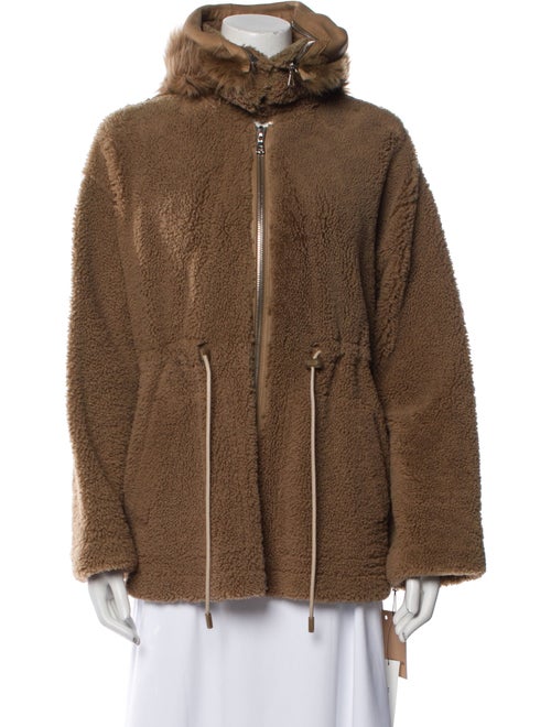 Yves Salomon Lambskin Faux Fur Jacket