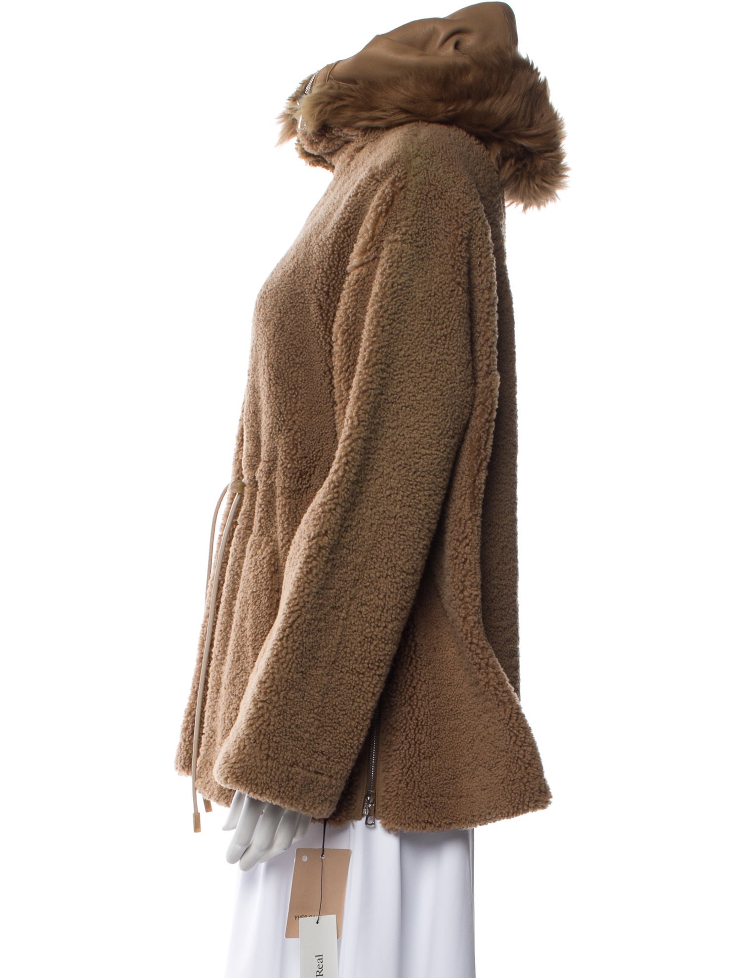 Yves Salomon Lambskin Faux Fur Jacket