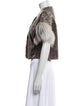 Yves Salomon Cashmere Printed Faux Fur Jacket