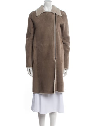 Yves Salomon Lambskin Faux Fur Coat