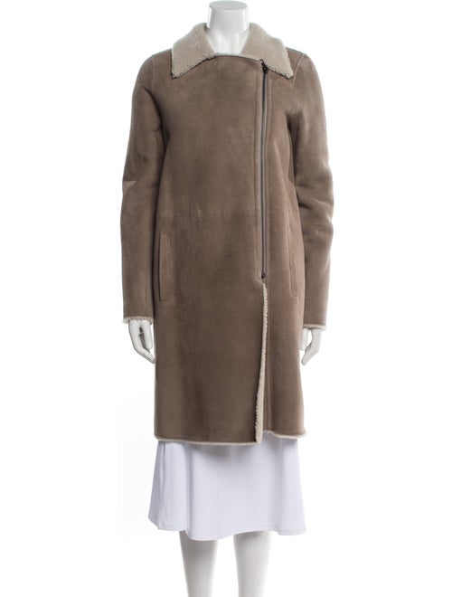 Yves Salomon Lambskin Faux Fur Coat