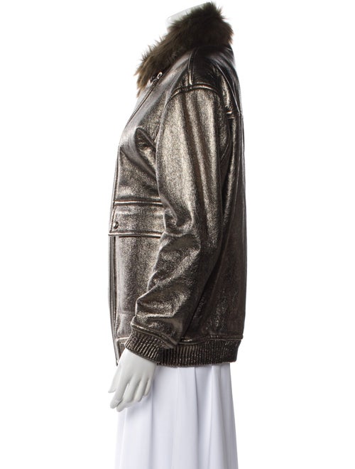 Yves Salomon Lamb Leather Fur Jacket