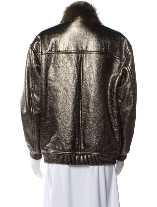 Yves Salomon Lamb Leather Fur Jacket