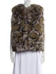 Yves Salomon Fox Animal Print Fur Jacket