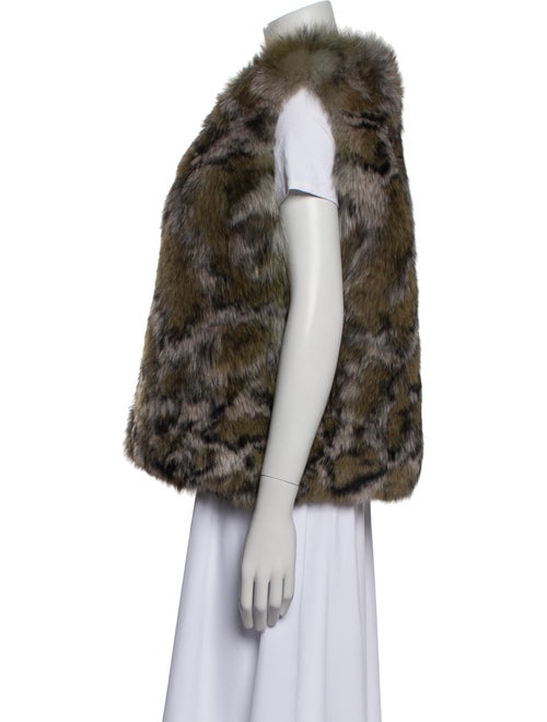Yves Salomon Fox Animal Print Fur Jacket