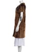 Yves Salomon Lamb Fur Colorblock Pattern Vest