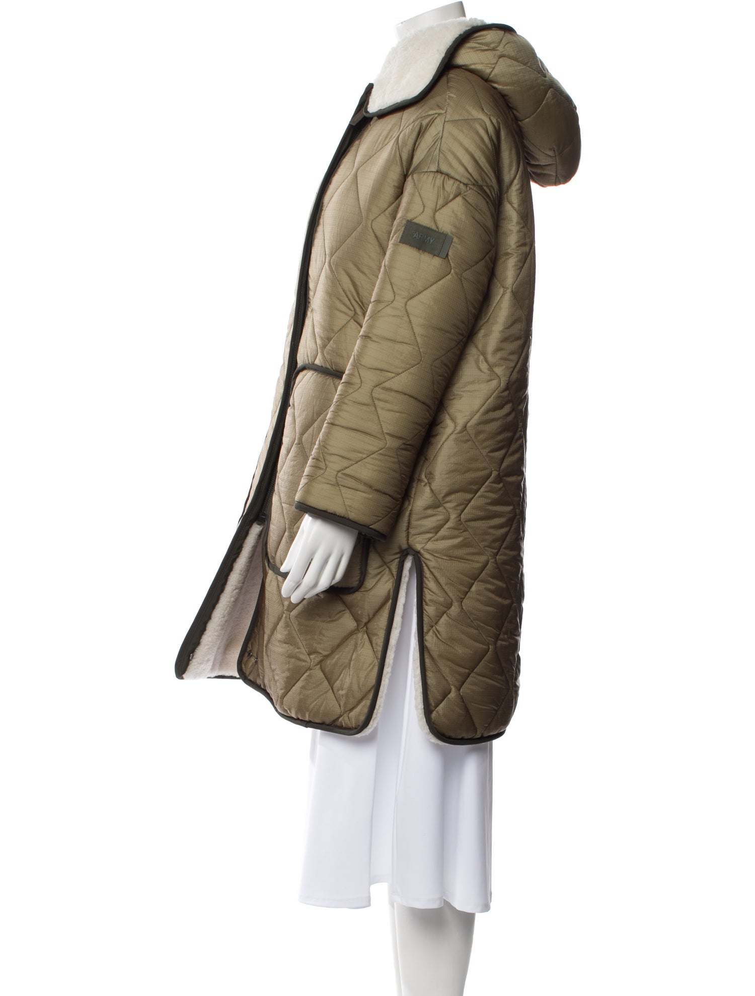 Yves Salomon Lambskin Faux Fur Coat