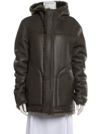 Yves Salomon Lamb Leather Parka