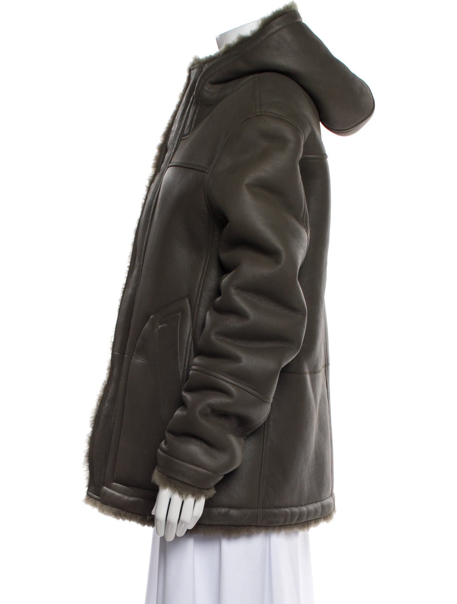 Yves Salomon Lamb Leather Parka