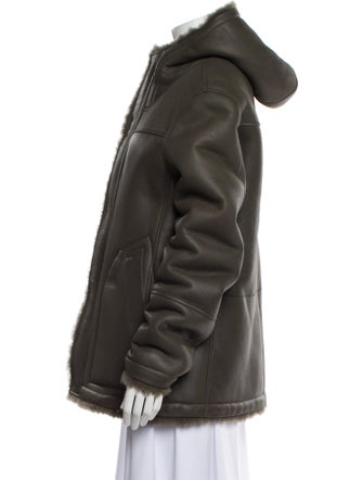 Yves Salomon Lamb Leather Parka