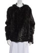 Yves Salomon Lamb Leather Faux Fur Jacket