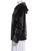 Yves Salomon Lamb Leather Faux Fur Jacket