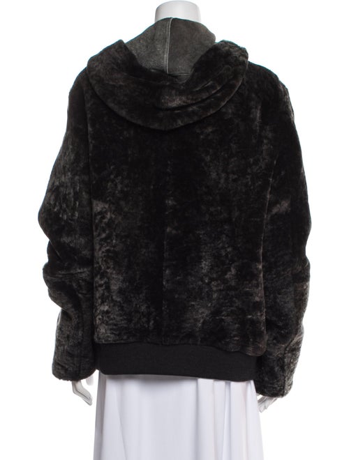 Yves Salomon Lamb Leather Faux Fur Jacket