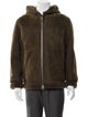 Yves Salomon Lamb Leather Faux Fur Coat