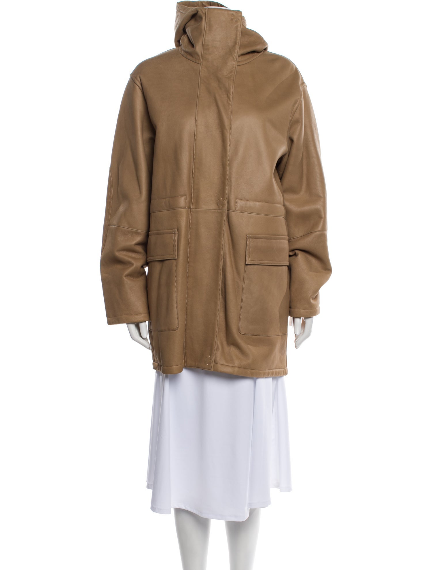 Yves Salomon Lamb Leather Parka