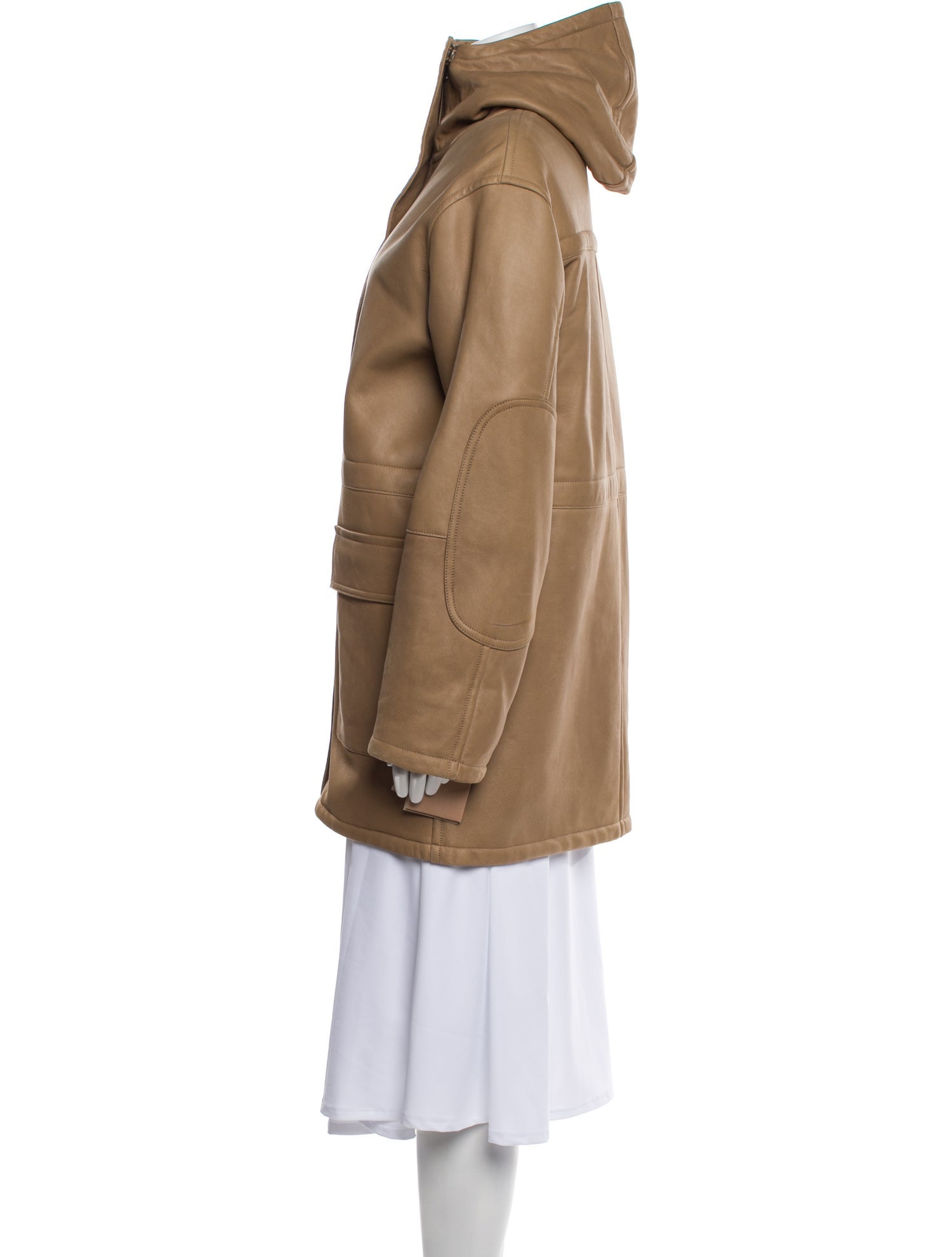 Yves Salomon Lamb Leather Parka