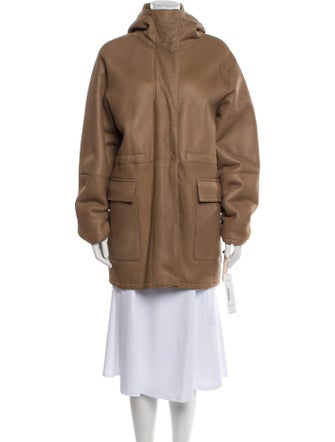 Yves Salomon Lamb Leather Parka