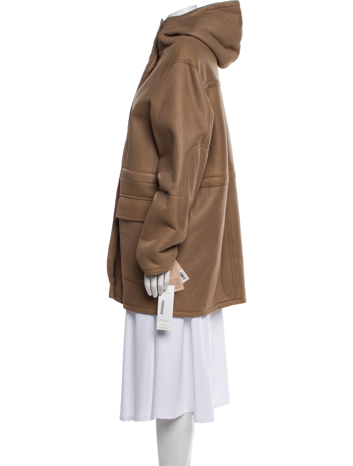 Yves Salomon Lamb Leather Parka