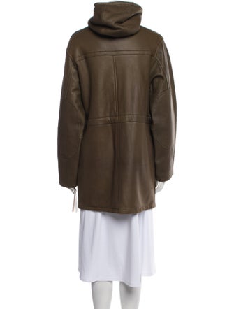 Yves Salomon Lamb Leather Parka