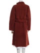 Yves Salomon Lamb Leather Faux Fur Coat