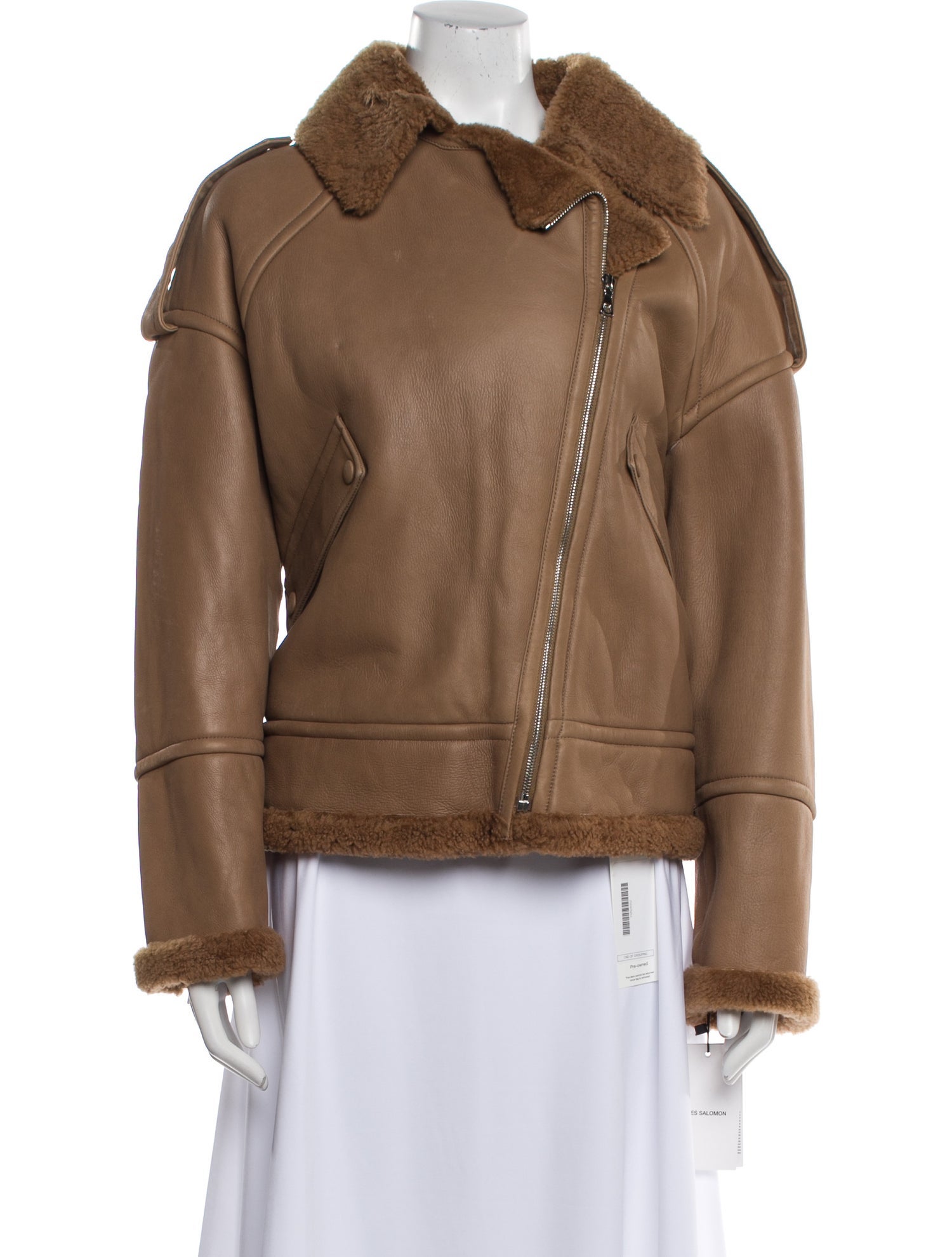 Yves Salomon Lamb Leather Biker Jacket