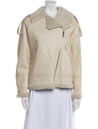 Yves Salomon Lamb Leather Biker Jacket