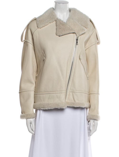 Yves Salomon Lamb Leather Biker Jacket