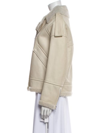 Yves Salomon Lamb Leather Biker Jacket