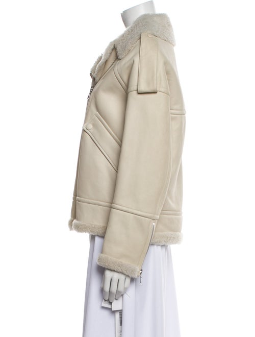 Yves Salomon Lamb Leather Biker Jacket