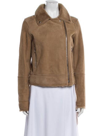 Yves Salomon Lamb Leather Biker Jacket